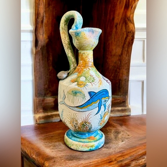 Minoan Style (c.1500 B.C.) Handmade Greek Jug Vase - Picture 3 of 13